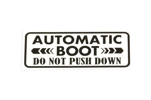 Automatic boot not - automatic, push